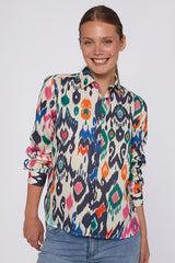 ISABELLA MULTICOLOUR IKAT COTTON SHIRT