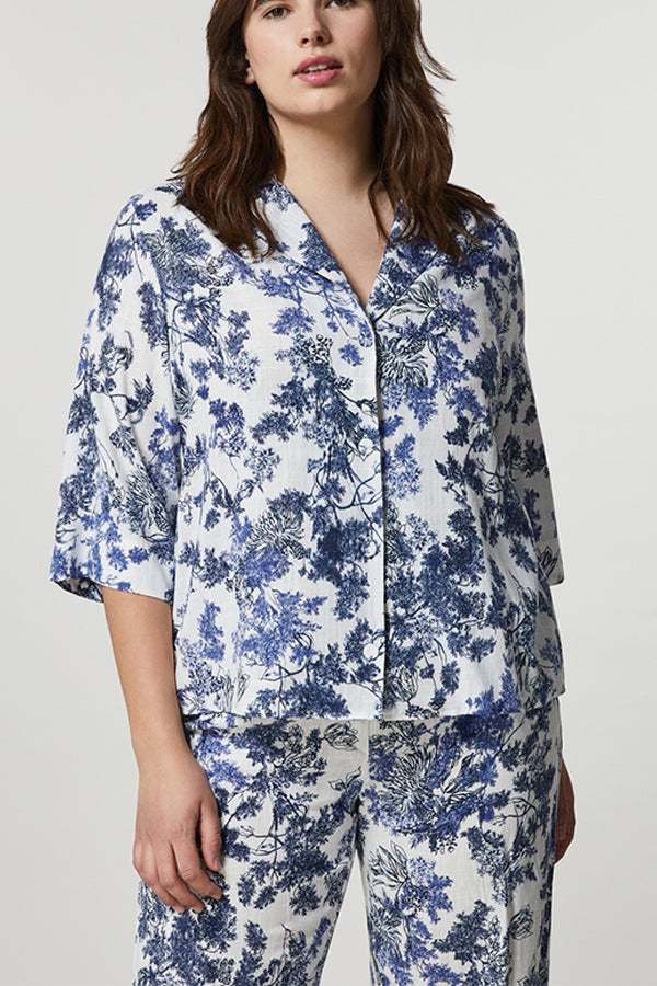 ZEFIR TOILE DE JOUY LINEN VISCOSE SHIRT