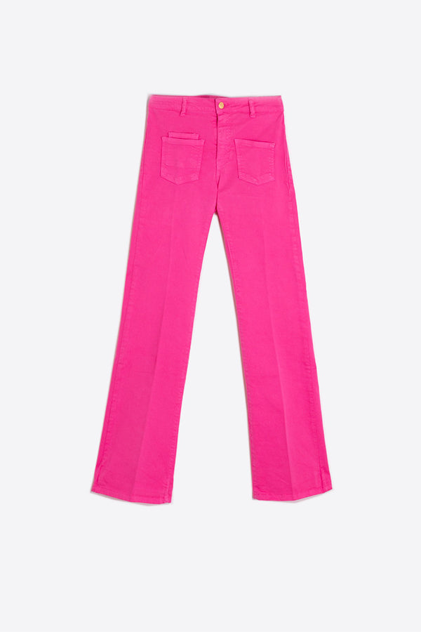 LAURA PINK SLIGHTLY FLARED JEANS