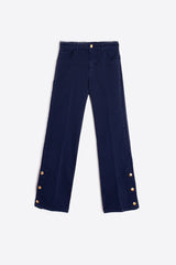 GABRIELLA NAVY BUTTON DETAIL JEANS