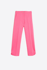 ORNELLA FLUOR PINK KNIT TROUSER