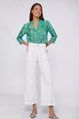 NOA WHITE HIGH WAIST WIDE LEG JEANS