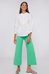 NOA BRIGHT GREEN HIGH WAIST WIDE LEG JEANS