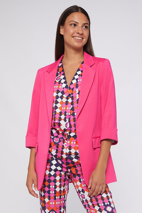 CLOVER PINK KNIT PERFECT FIT JACKET