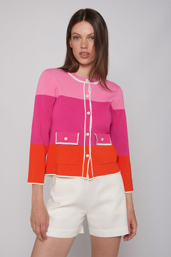 SANDRA WHITE LINEN COTTON SHORT