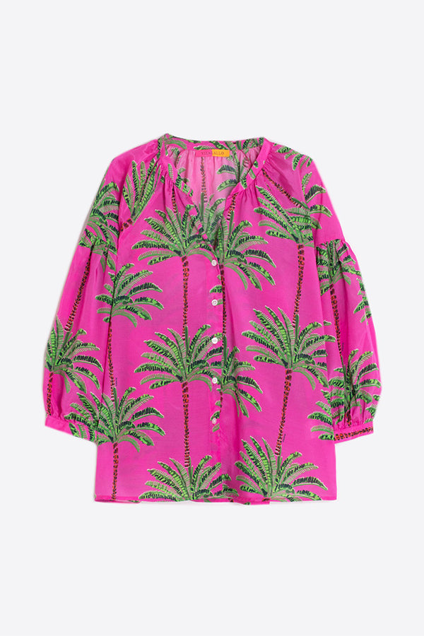 MABEL PINK PALM TREE SHIRT