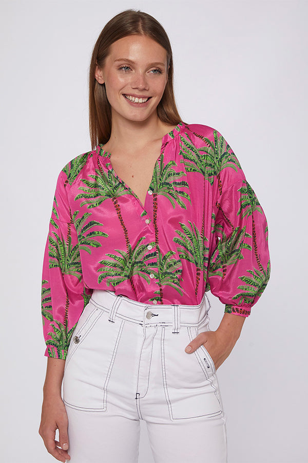 MABEL PINK PALM TREE SHIRT