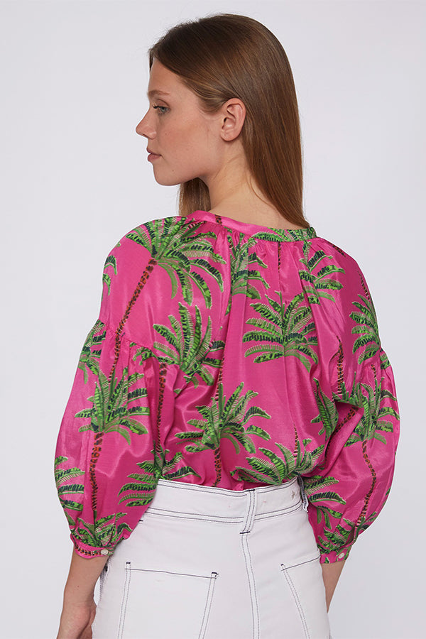 MABEL PINK PALM TREE SHIRT