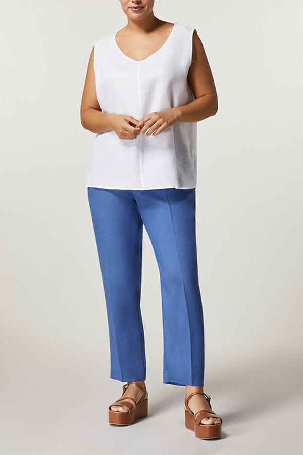 DENIS BLUE LINEN TROUSERS