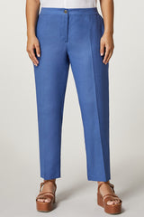 DENIS BLUE LINEN TROUSERS