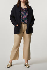 VELETTA BEIGE CAVALRY TWILL COTTON TROUSERS