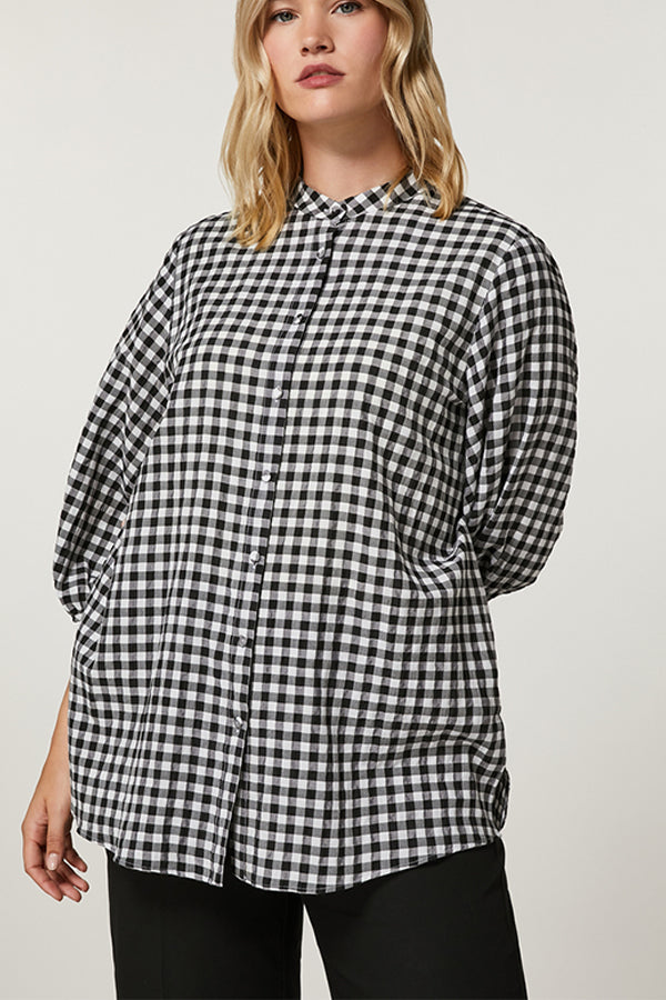 PIOGGIA VICHY SEERSUCKER TUNIC