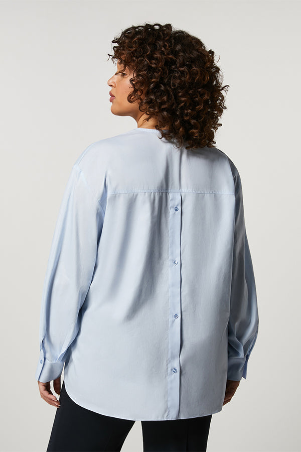 TEDESCO BLUE COTTON POPLIN TUNIC