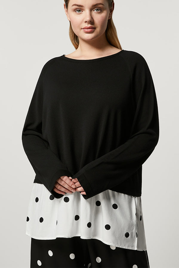 FIORINA POLKA DOT VISCOSE SWEATER