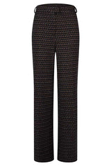 DEEP BLUE TWEED-LIKE TROUSER