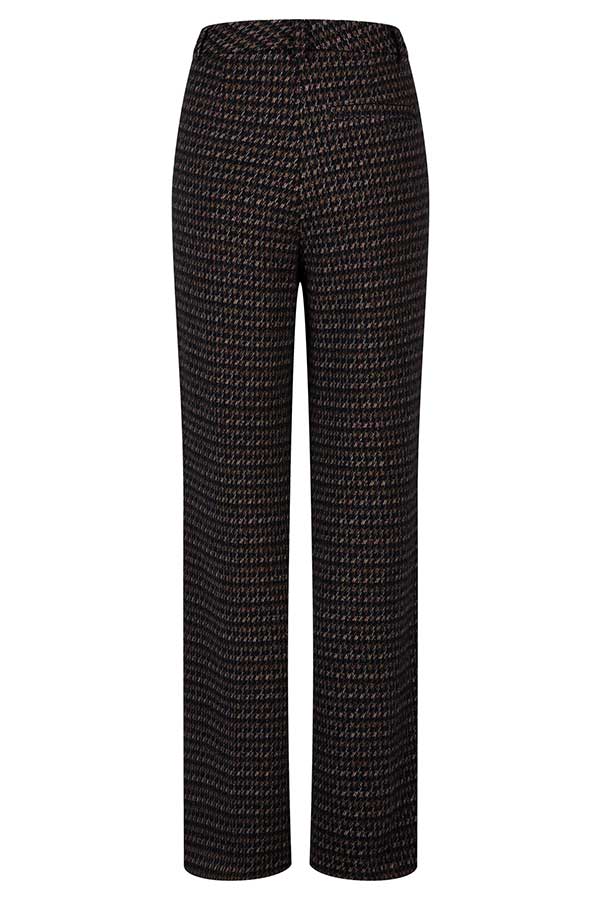 DEEP BLUE TWEED-LIKE TROUSER