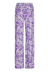 BIRD PRINT LOOSE STRAIGHT TROUSERS