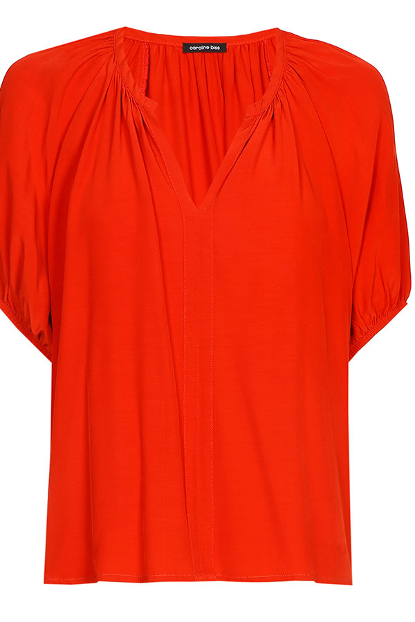 ELASTICATED WIDE SLEEVE LOOSE BLOUSE