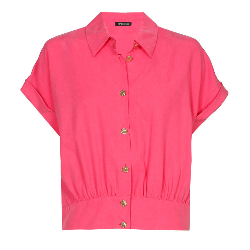 SHORT FLOWING BUTTONED BLOUSE