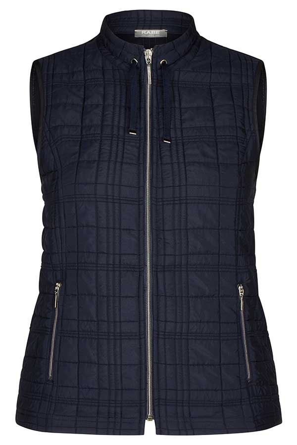 NAVY QUILTED LIGHT VEST