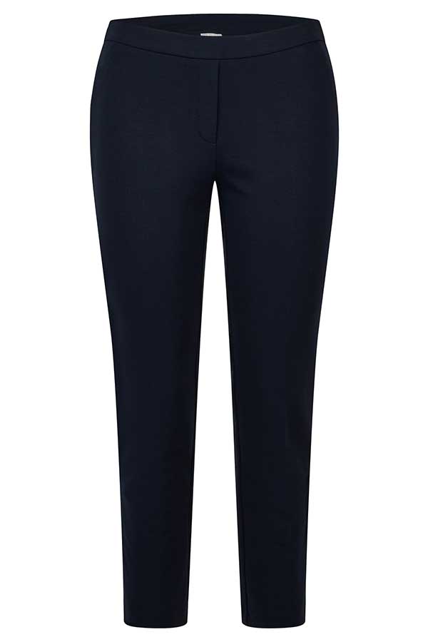 NAVY CONTRASTING ELASTIC WAISTBAND LEGGING TROUSER