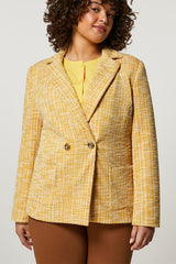 JAMES YELLOW SEMI FITTED BLAZER