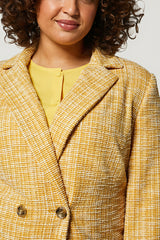 JAMES YELLOW SEMI FITTED BLAZER