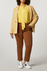 JAMES YELLOW SEMI FITTED BLAZER