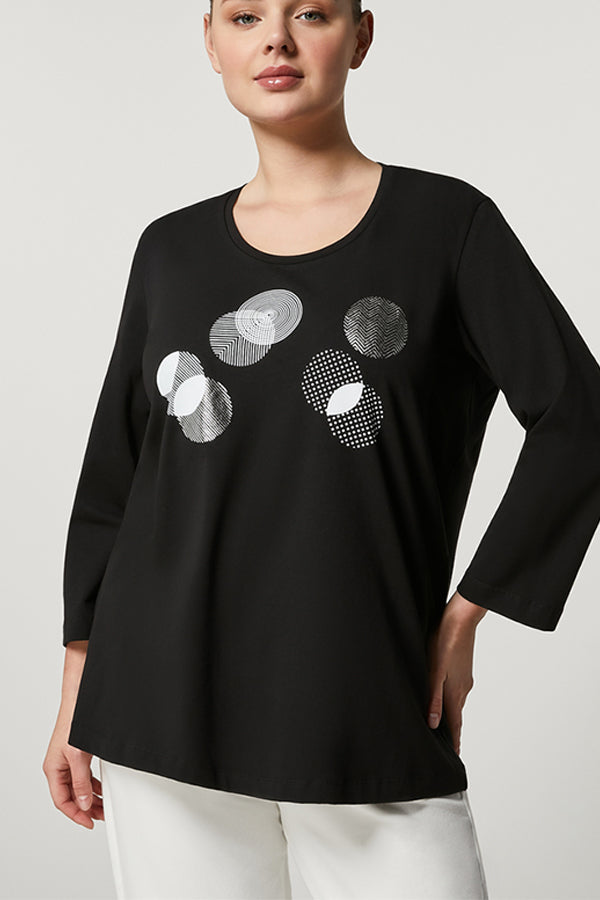 NILO WIDE DOTS COTTON JERSEY T-SHIRT