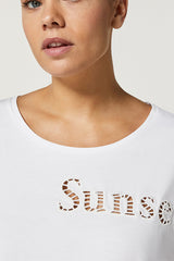 CAMMEO WHITE "SUNSET" COTTON T-SHIRT