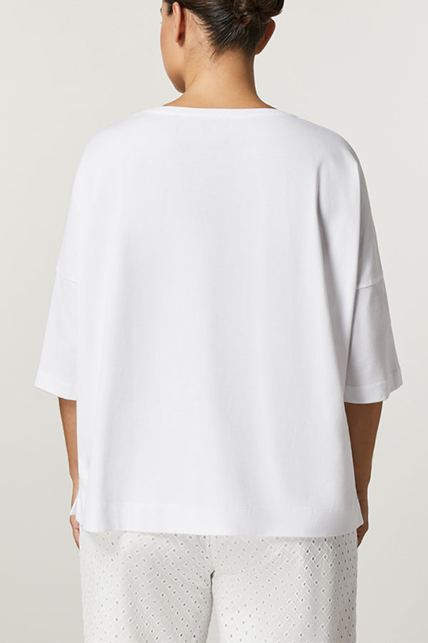 CAMMEO WHITE "SUNSET" COTTON T-SHIRT