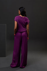 SATIN WIDE TROUSERS