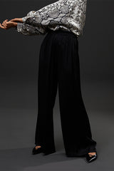 SATIN WIDE TROUSERS