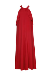 RED EVENING MAXI DRESS