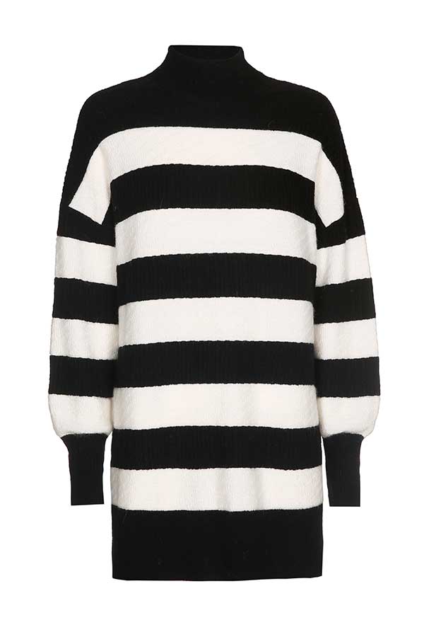 STRIPED TUNIC PULLOVER