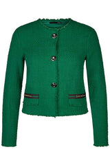 GREEN FRINGED-EDGE JACKET