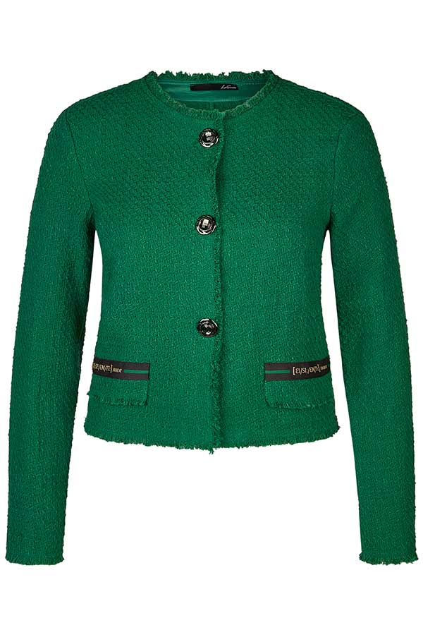 GREEN FRINGED-EDGE JACKET