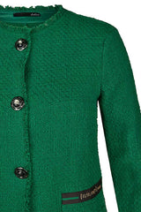 GREEN FRINGED-EDGE JACKET