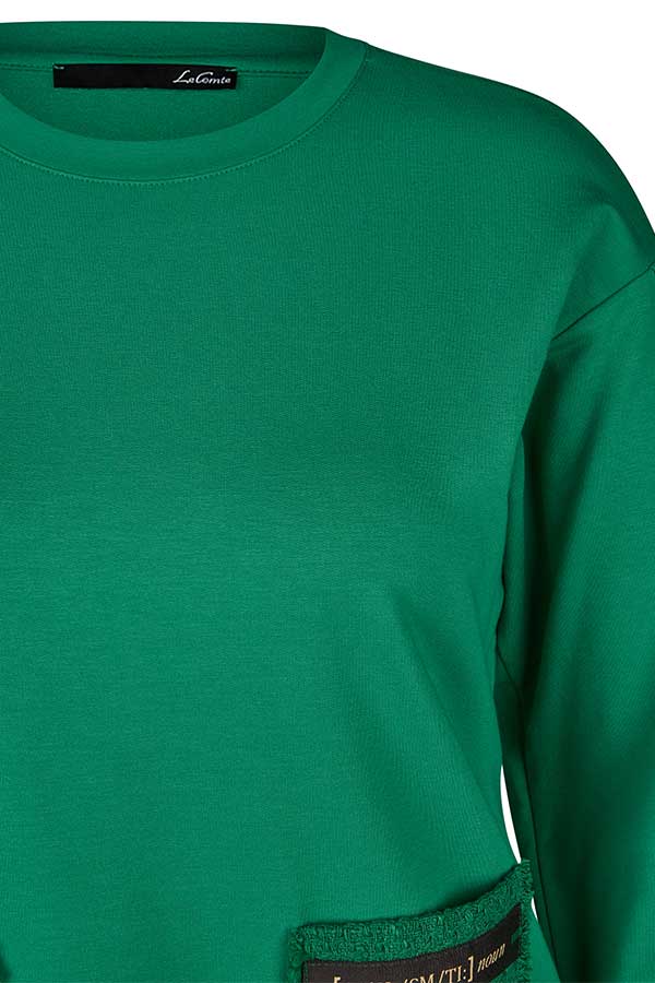 GREEN PATCH POCKET T-SHIRT