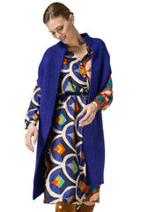 INDIGO MID-LENGTH LOOSE CARDIGAN