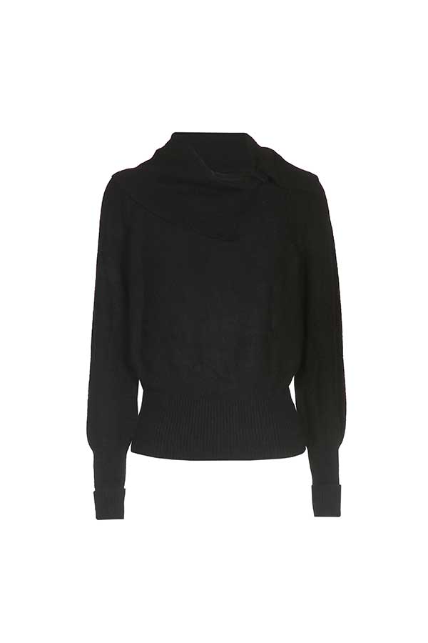 SHOULDER FRINGE EFFECT PULLOVER