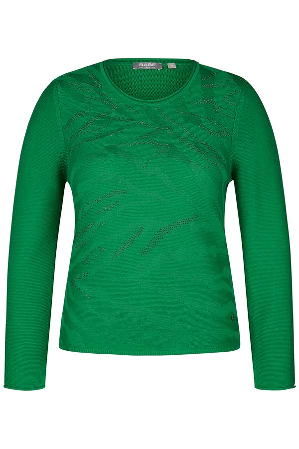 GREEN ZEBRA TONE ON TONE PULLOVER