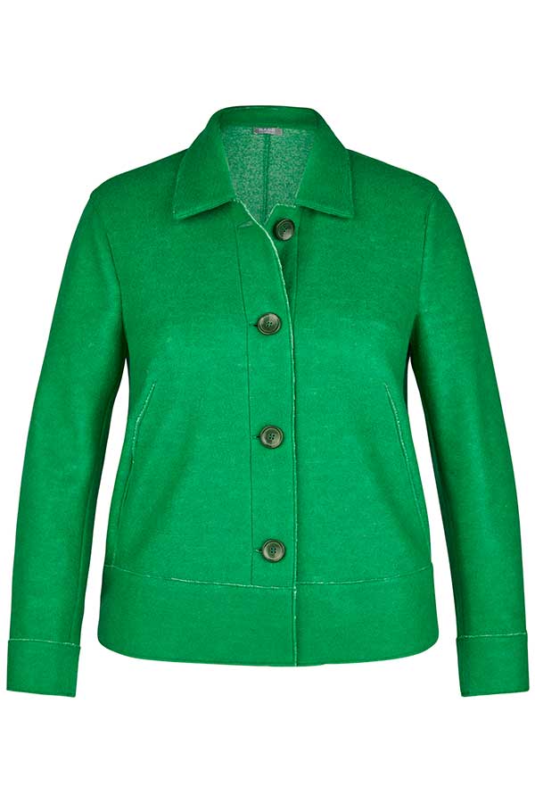 GREEN BUTTONED JACKET