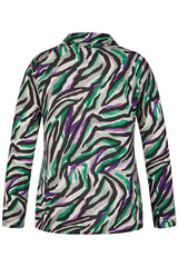 GREEN ZEBRA PRINT T-SHIRT