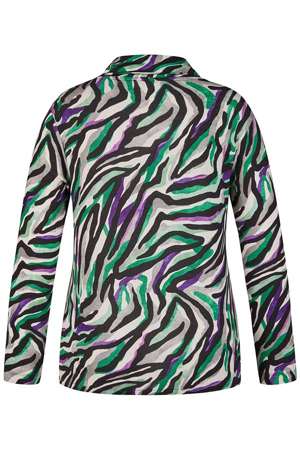 GREEN ZEBRA PRINT T-SHIRT