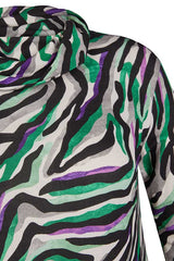 GREEN ZEBRA PRINT T-SHIRT