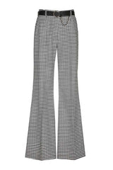 HOUNDSTOOTH BOOTCUT TROUSERS