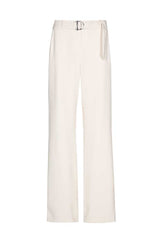 ECRU STRAIGHT LOOSE TROUSERS