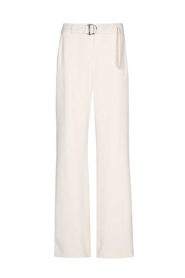 ECRU STRAIGHT LOOSE TROUSERS