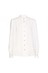 PLEATED POPLIN SHIRT